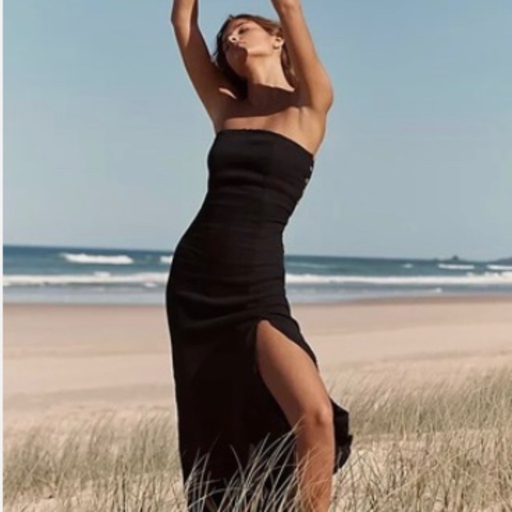 Free People Made Me Blush Midi Dress XL Women's Casual Tube Boho NWOT